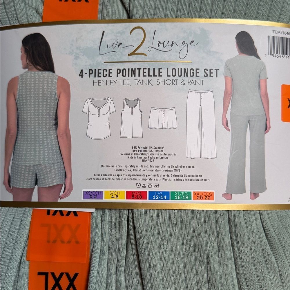 Love 2 Lounge Women's 4-Piece Pointelle Lounge Set - Picture 6 of 10